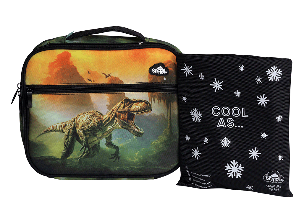 Spencil Insulated Lunch Bag with Chill Pack - Jurassic Kingdom