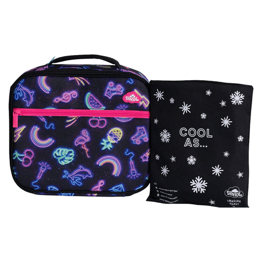 Spencil Insulated Lunch Bag with Chill Pack - Neon Party