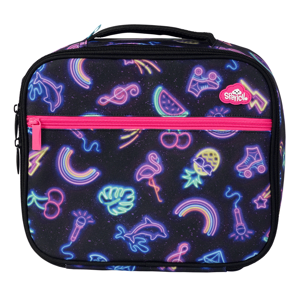 Spencil Insulated Lunch Bag with Chill Pack - Neon Party